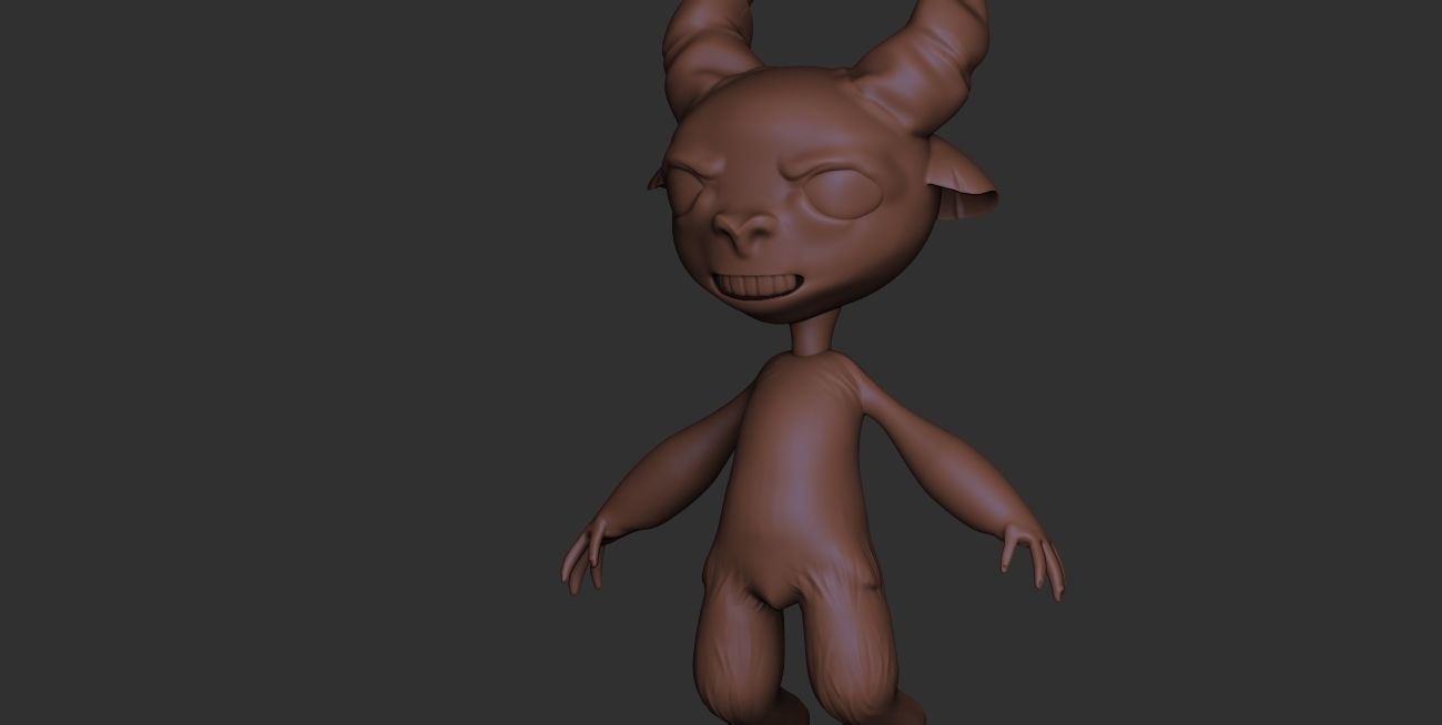 creature faun magic 3D model_3