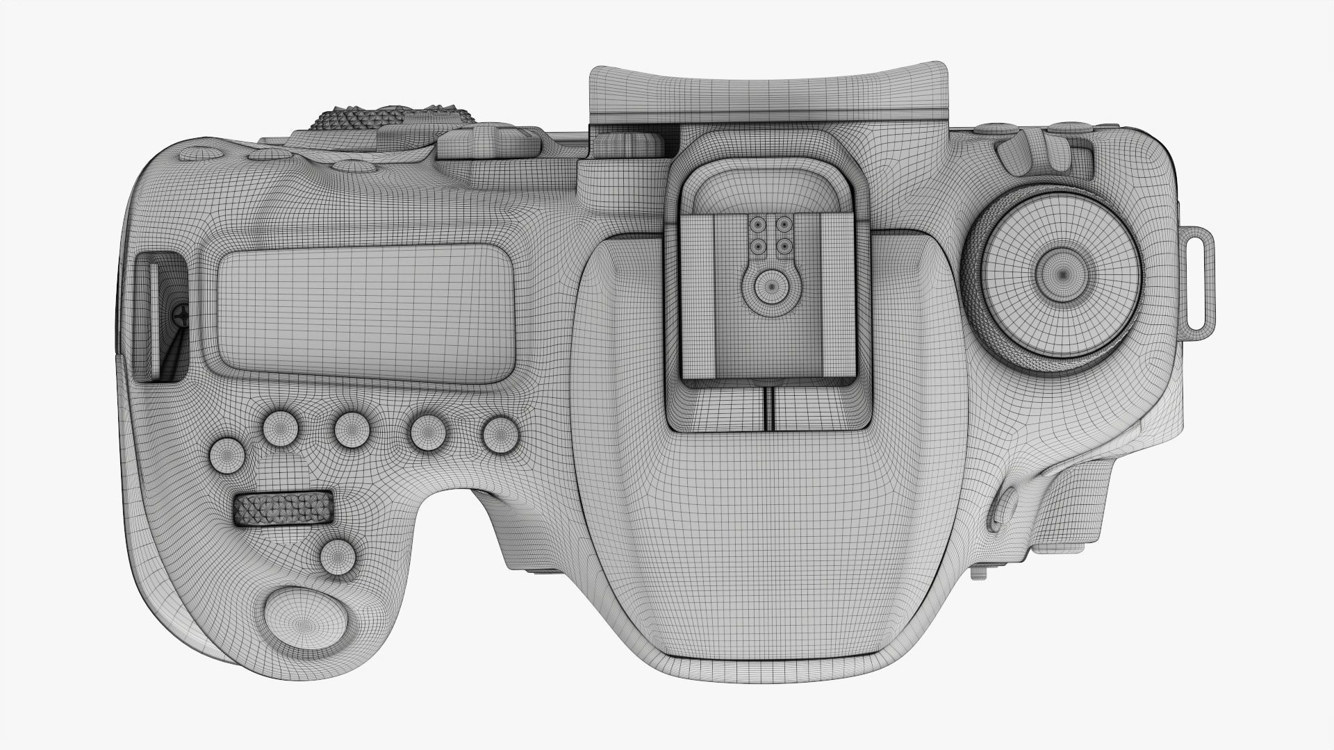 Canon DSLR EOS 90D camera body closed 3D model_37
