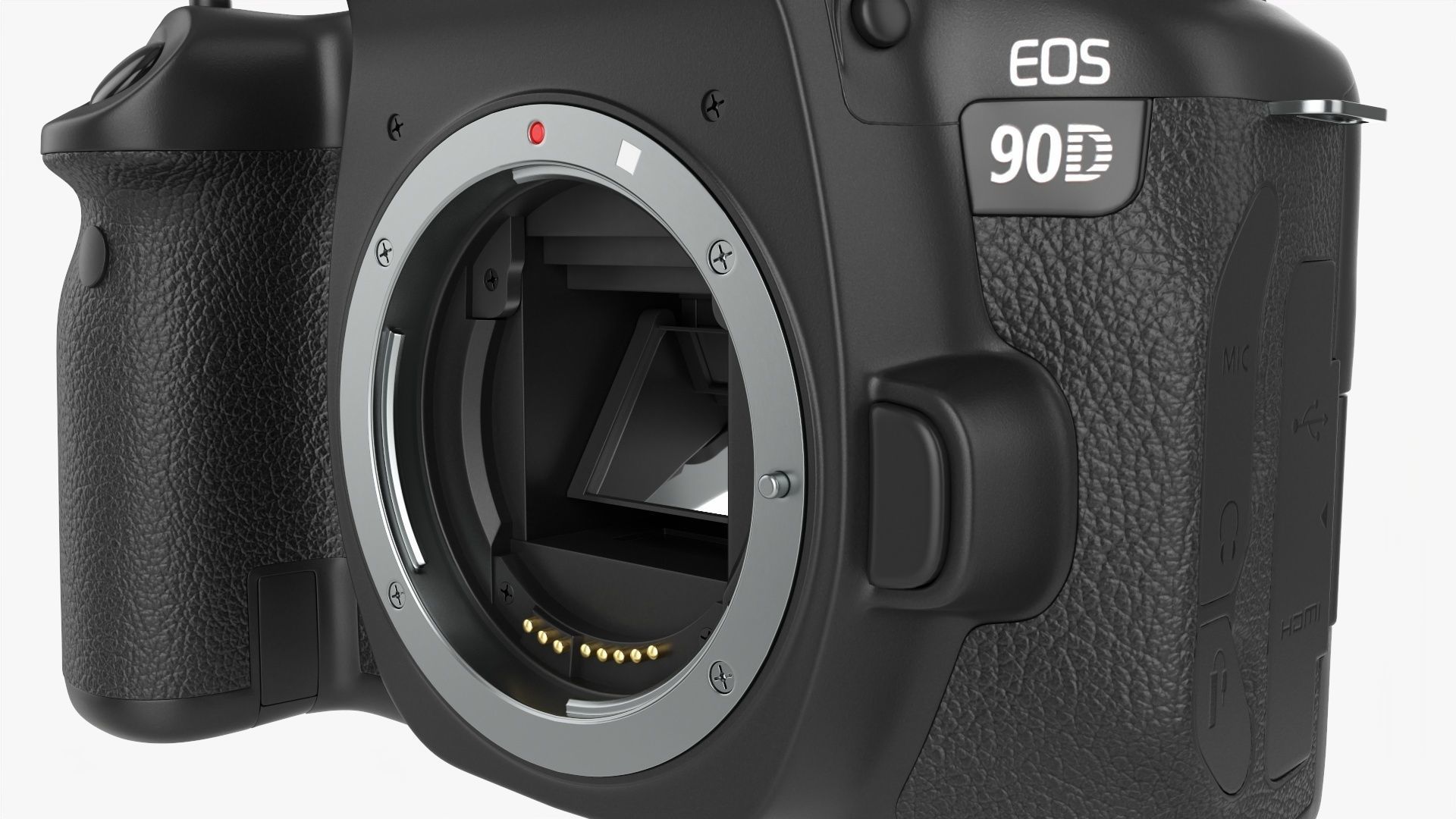 Canon DSLR EOS 90D camera body closed 3D model_11