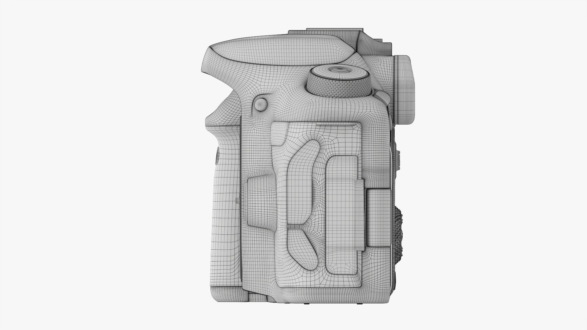 Canon DSLR EOS 90D camera body closed 3D model_31