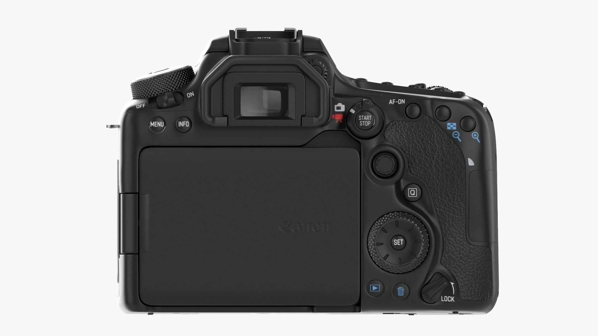 Canon DSLR EOS 90D camera body closed 3D model_15