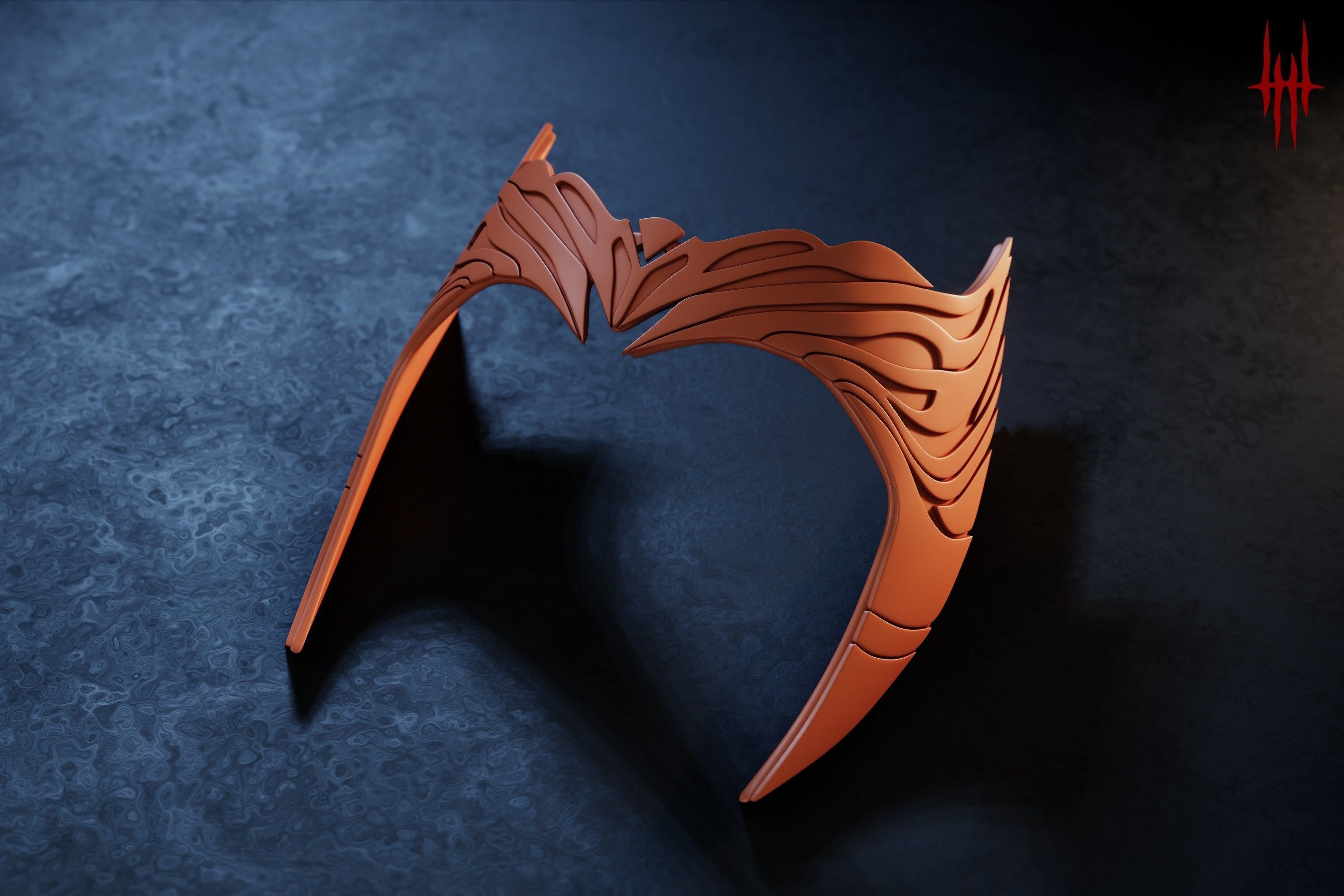 Scarlet Witch crown inspired by WandaVision 3D print model_4