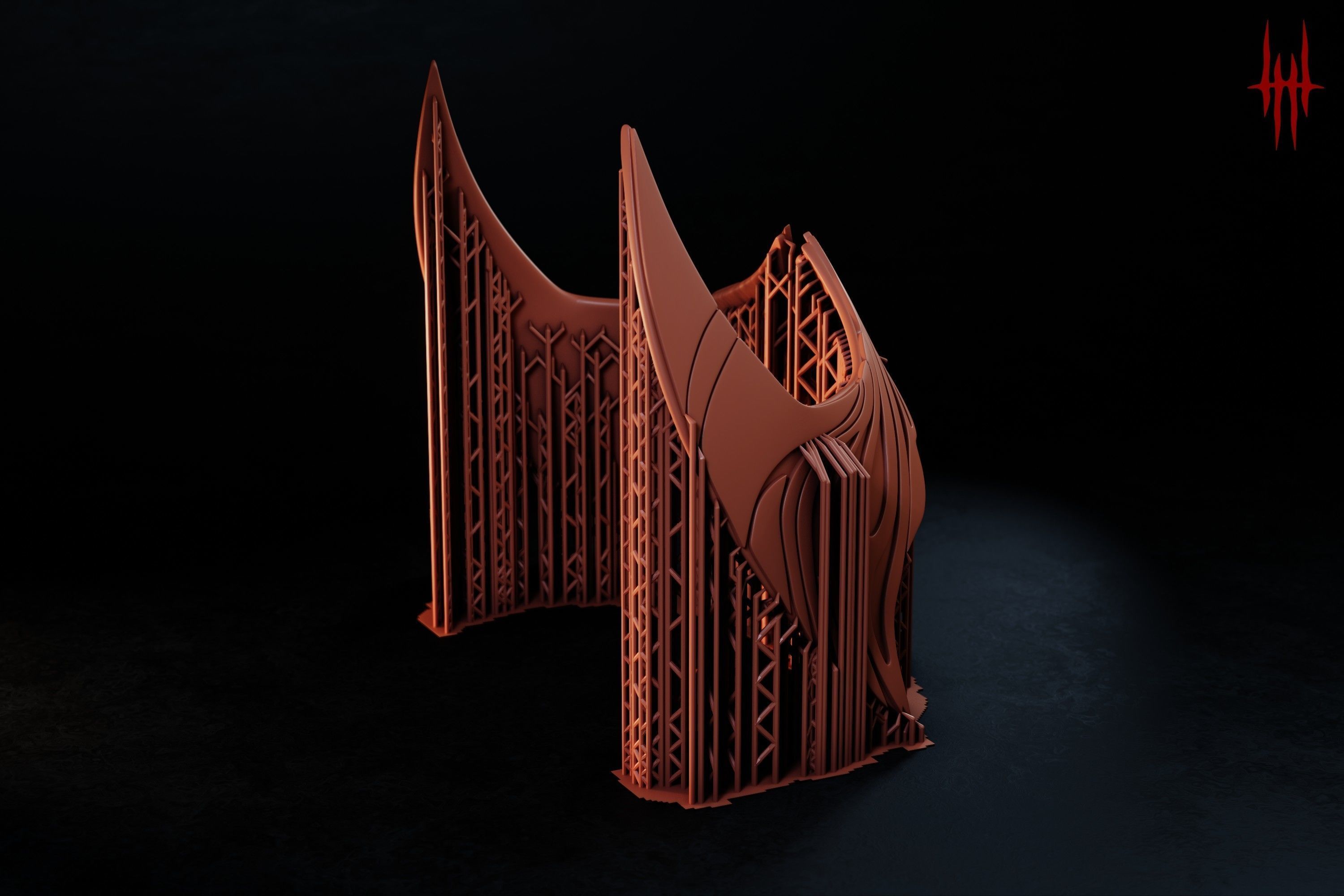 Scarlet Witch crown inspired by WandaVision 3D print model_12