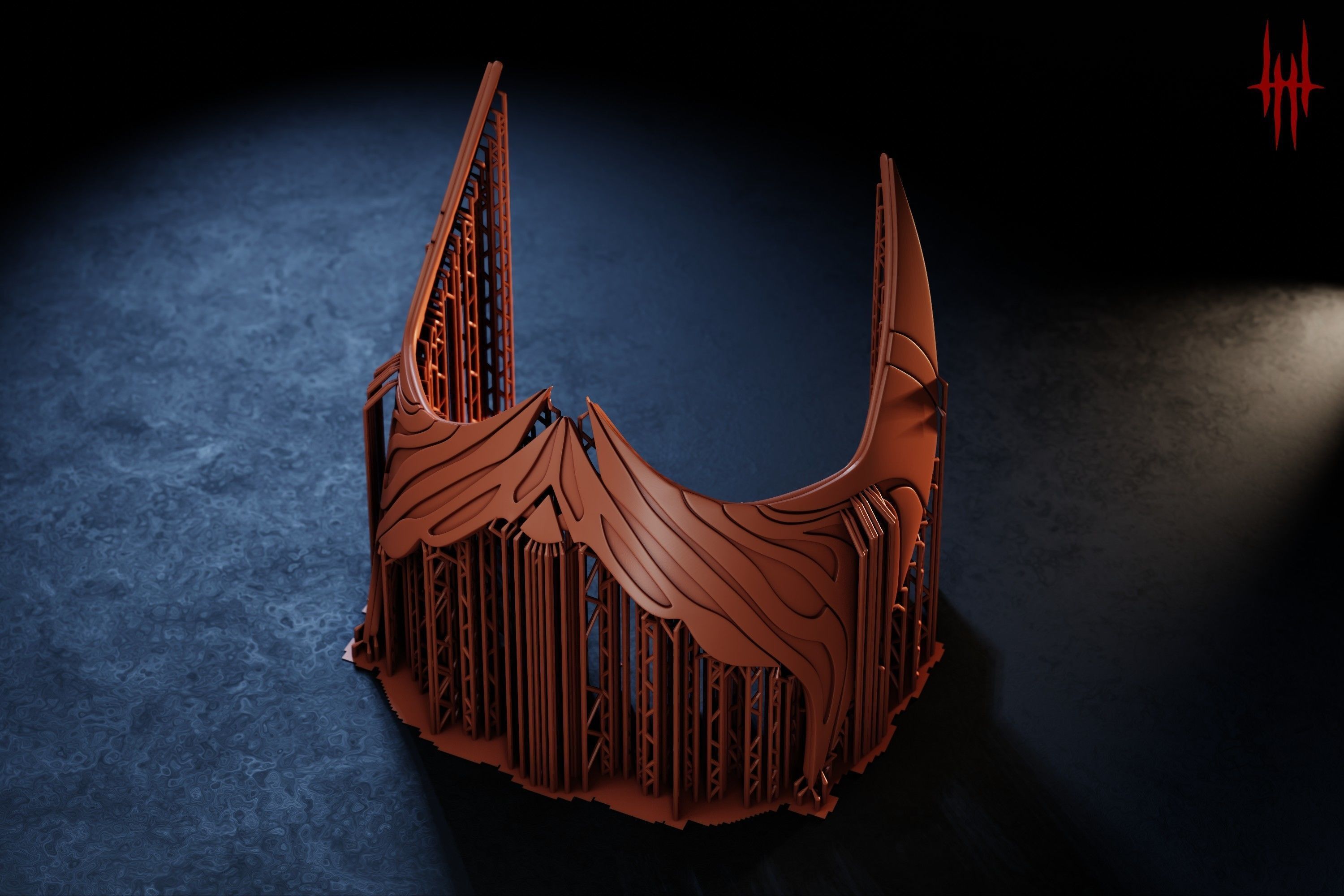 Scarlet Witch crown inspired by WandaVision 3D print model_13