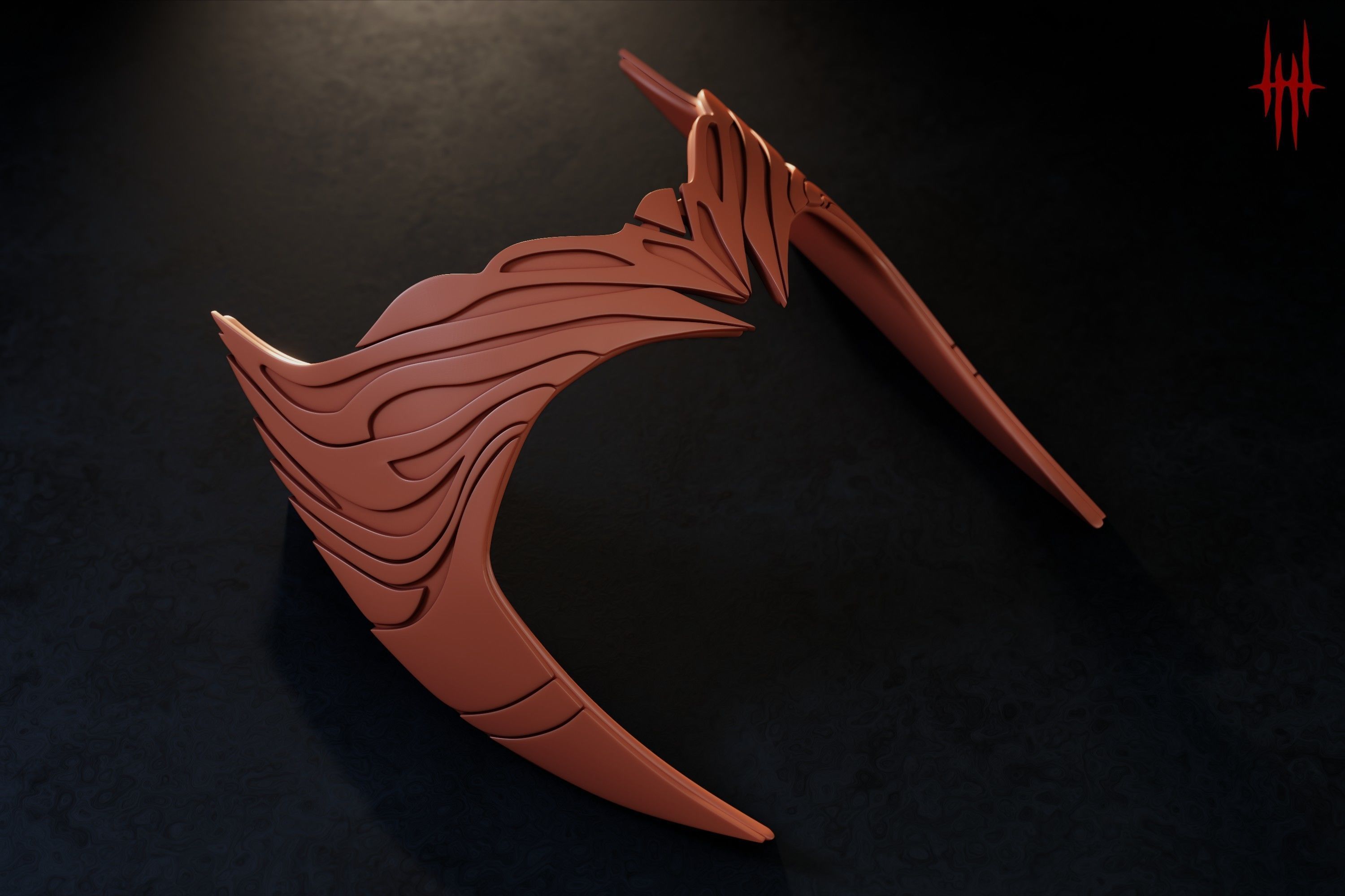 Scarlet Witch crown inspired by WandaVision 3D print model_7
