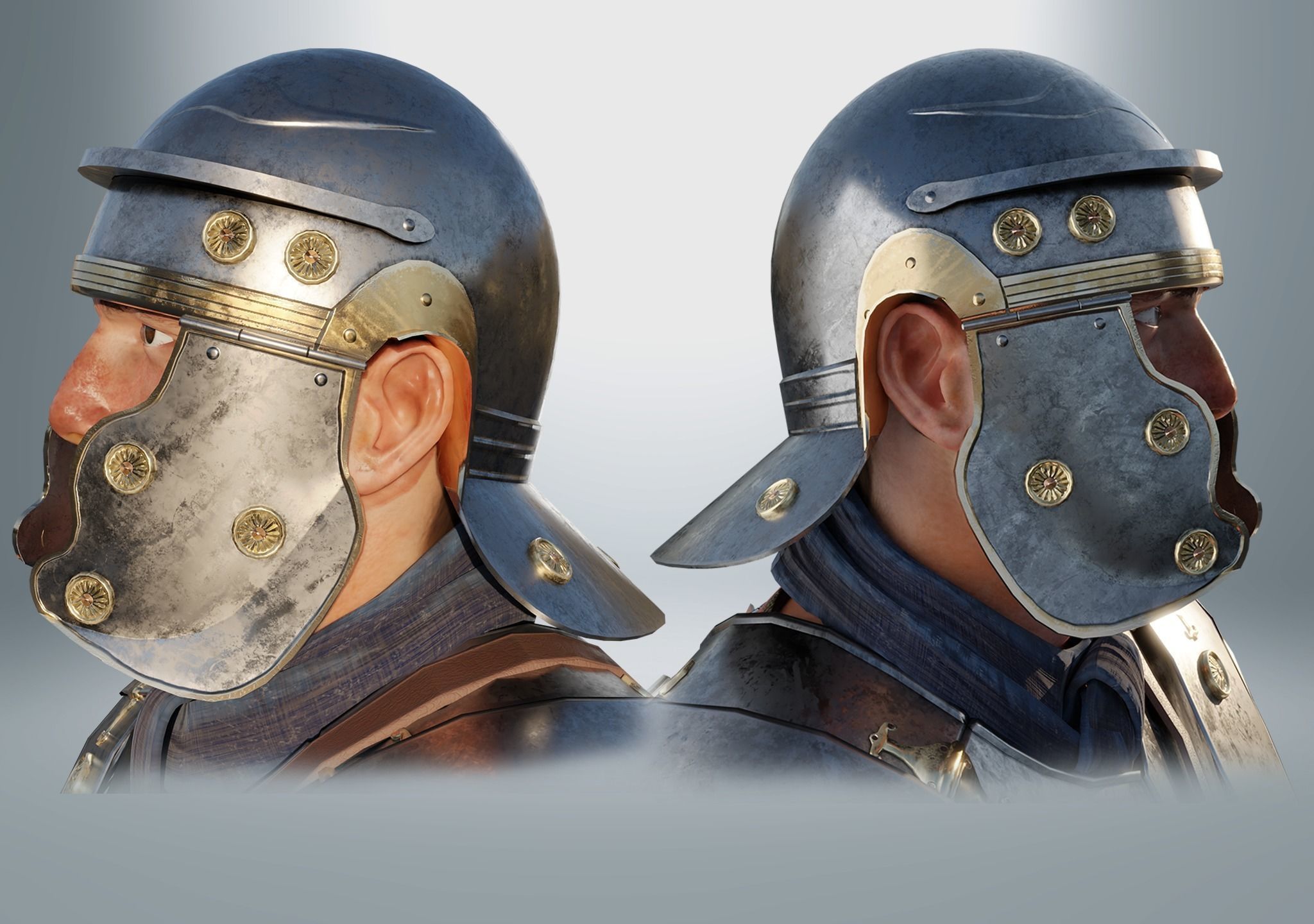 ROMAN LEGIONARY RIGGED-ANIMATED Low-poly 3D model_4