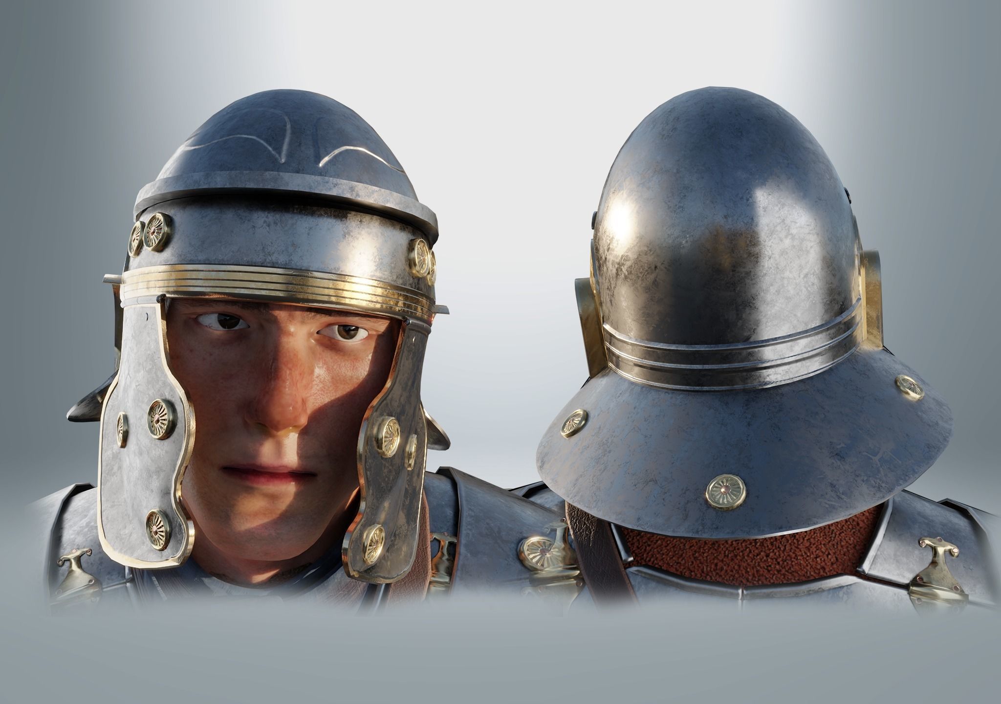 ROMAN LEGIONARY RIGGED-ANIMATED Low-poly 3D model_5