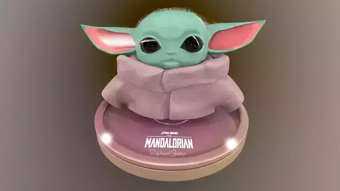 Baby Yoda 3D Print Obj FBX STL Mandalorian Star Wars
