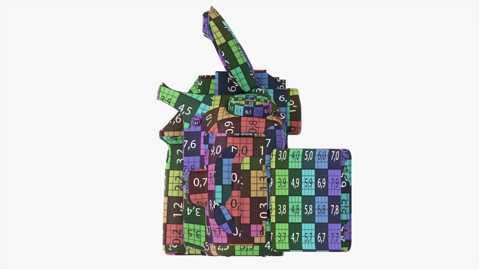 Canon DSLR EOS 90D camera body open 3D model_32