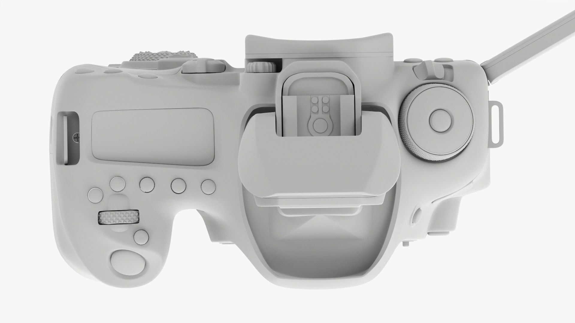 Canon DSLR EOS 90D camera body open 3D model_22