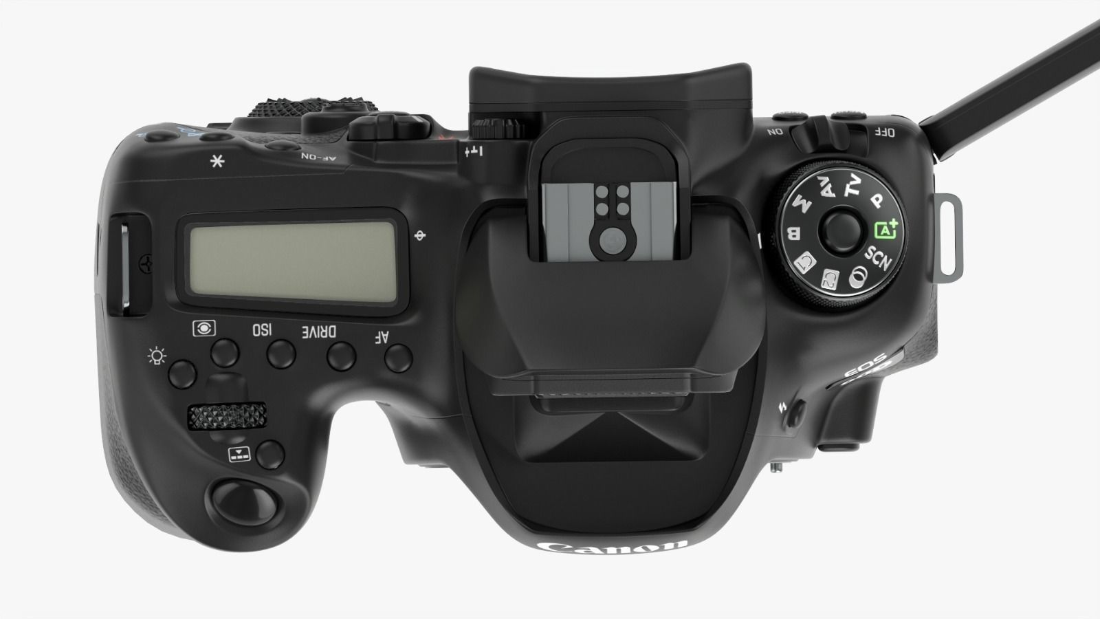 Canon DSLR EOS 90D camera body open 3D model_15