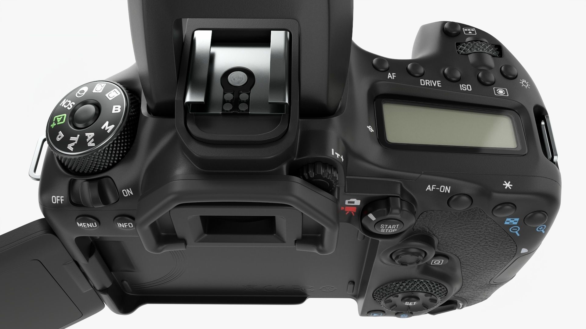 Canon DSLR EOS 90D camera body open 3D model_7