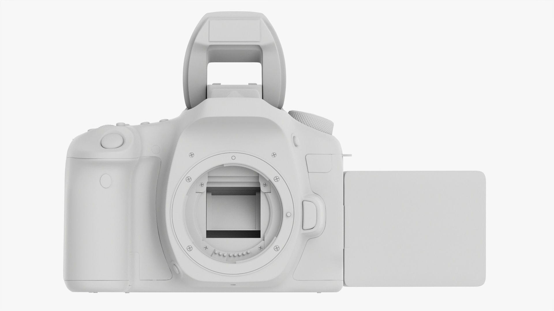 Canon DSLR EOS 90D camera body open 3D model_18