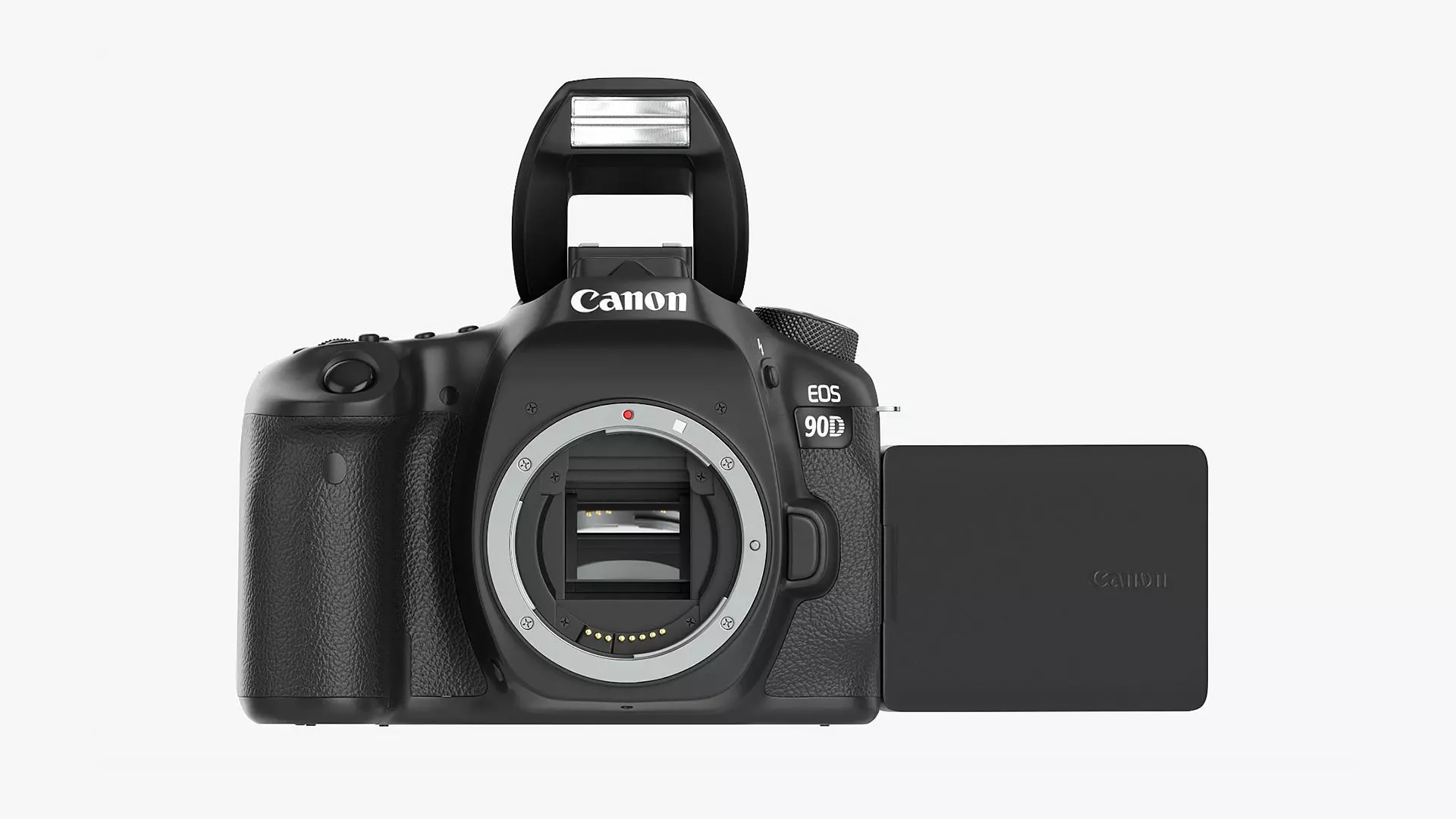 Canon DSLR EOS 90D camera body open 3D model_0