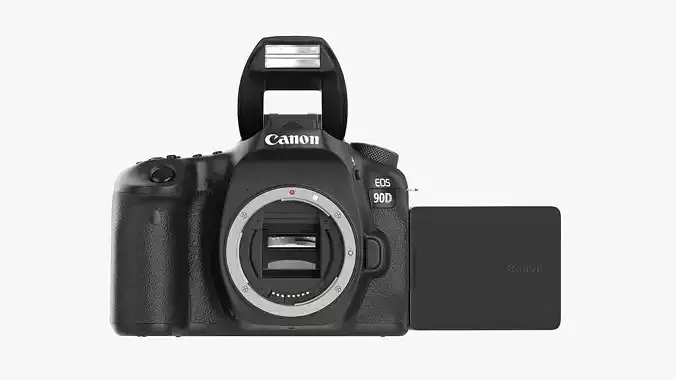 Canon DSLR EOS 90D camera body open
