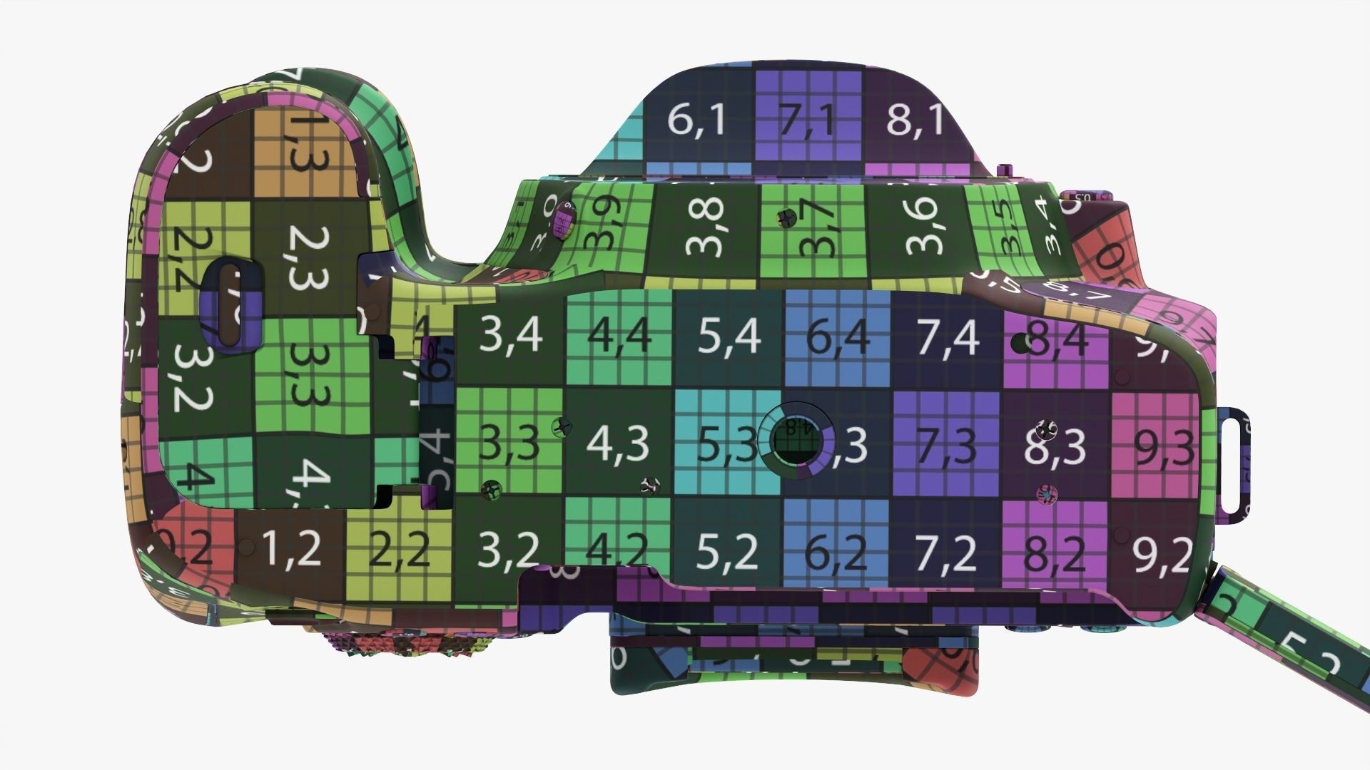 Canon DSLR EOS 90D camera body open 3D model_33