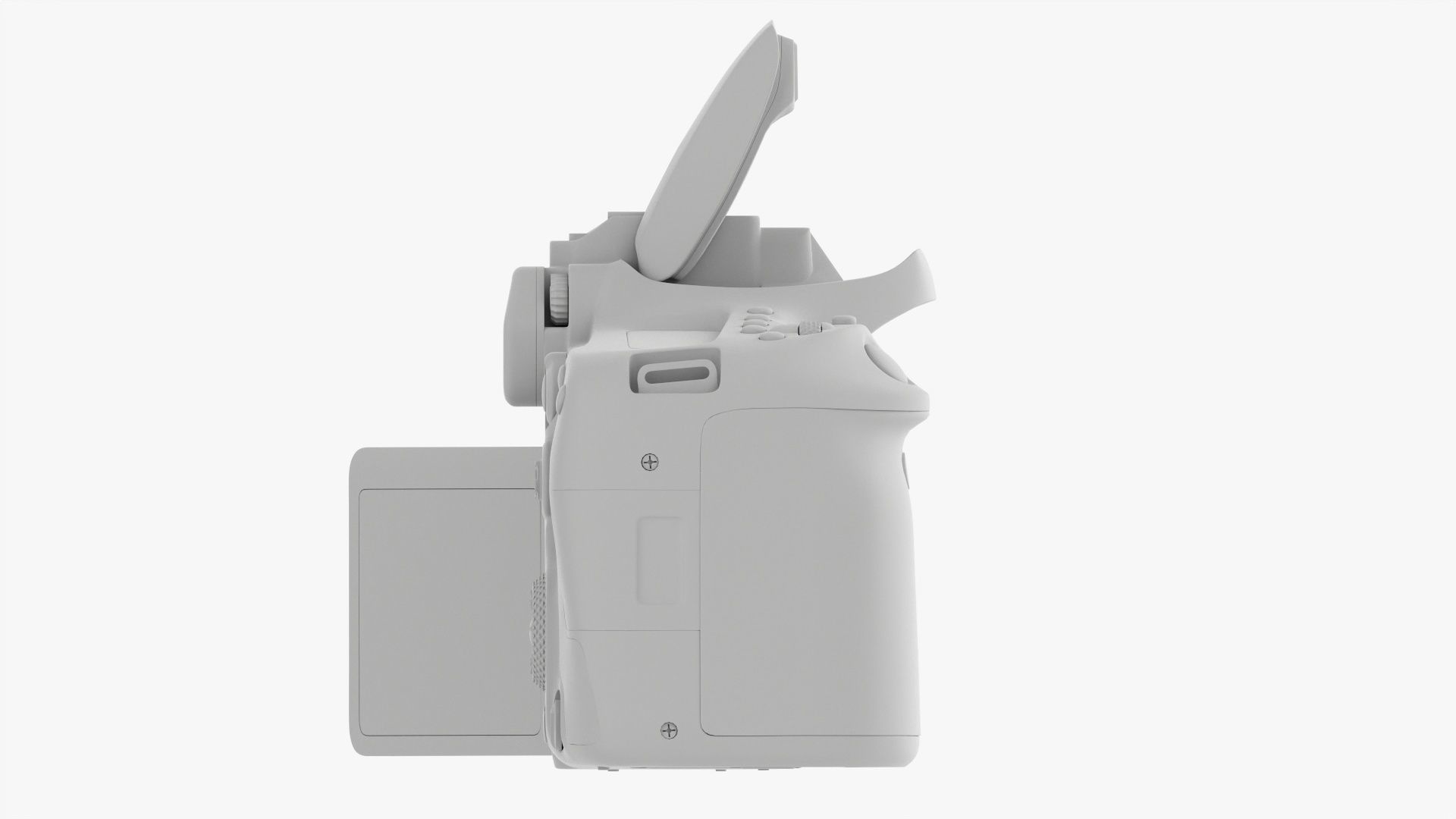 Canon DSLR EOS 90D camera body open 3D model_19