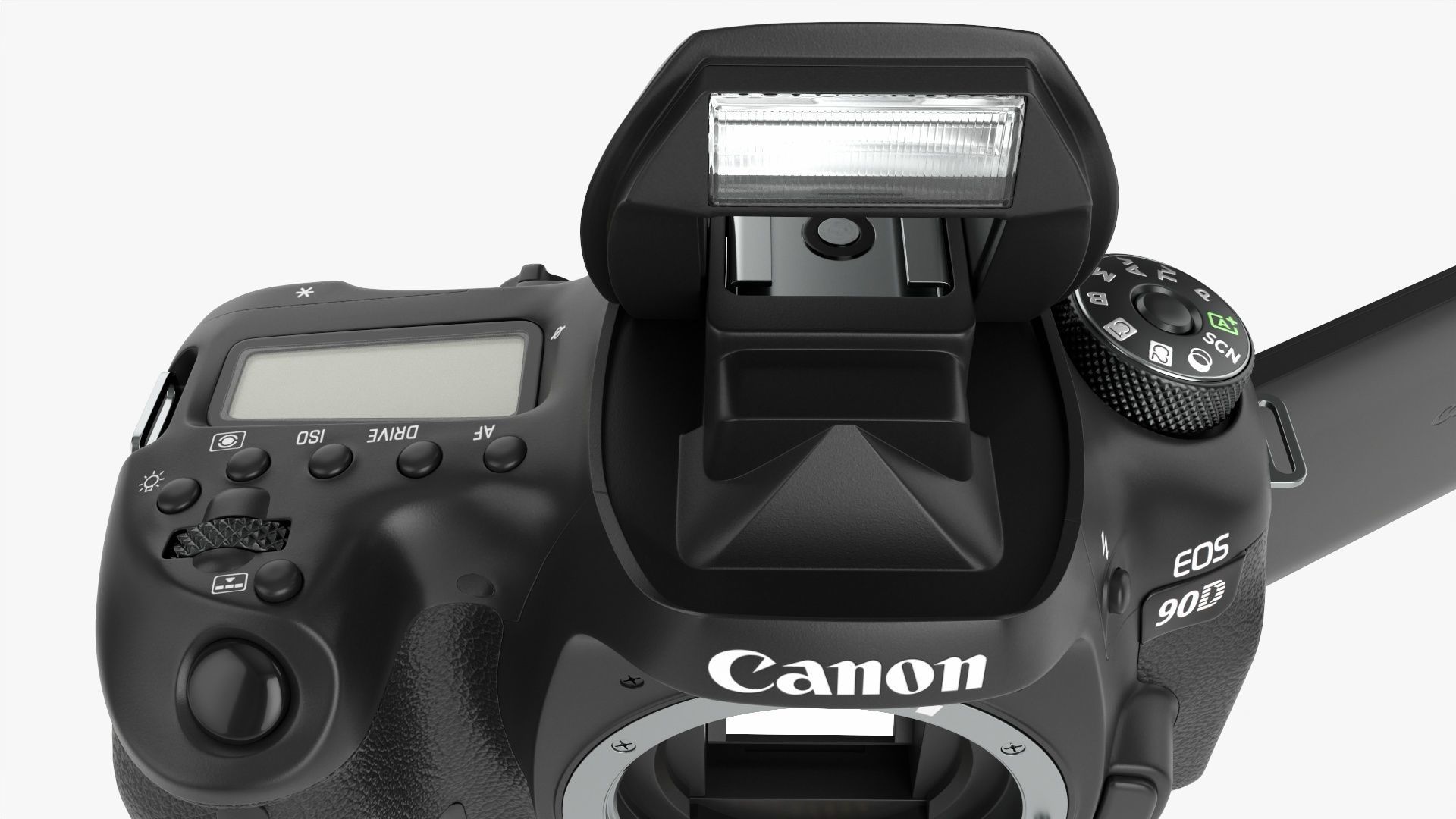 Canon DSLR EOS 90D camera body open 3D model_6