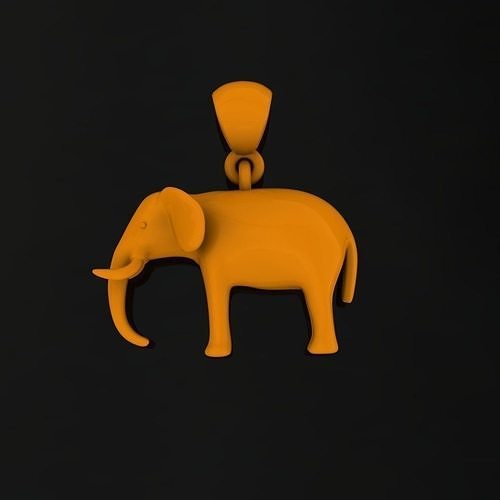 Elephant pendant Free 3D print model