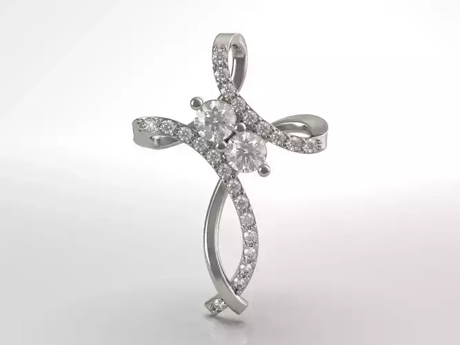 Cross pendant twist ready for print