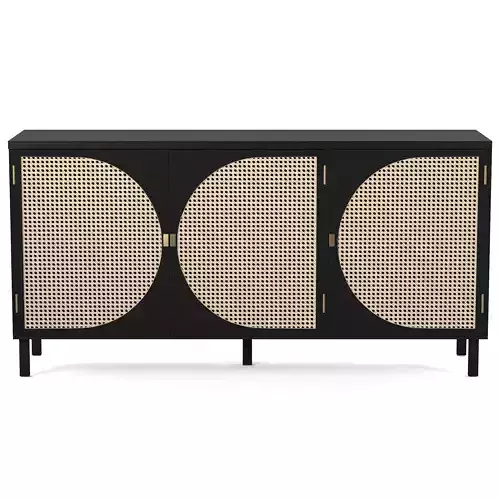 Adina Cane Webbing Dresser Black