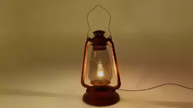 Red colour rusted looking emergency light