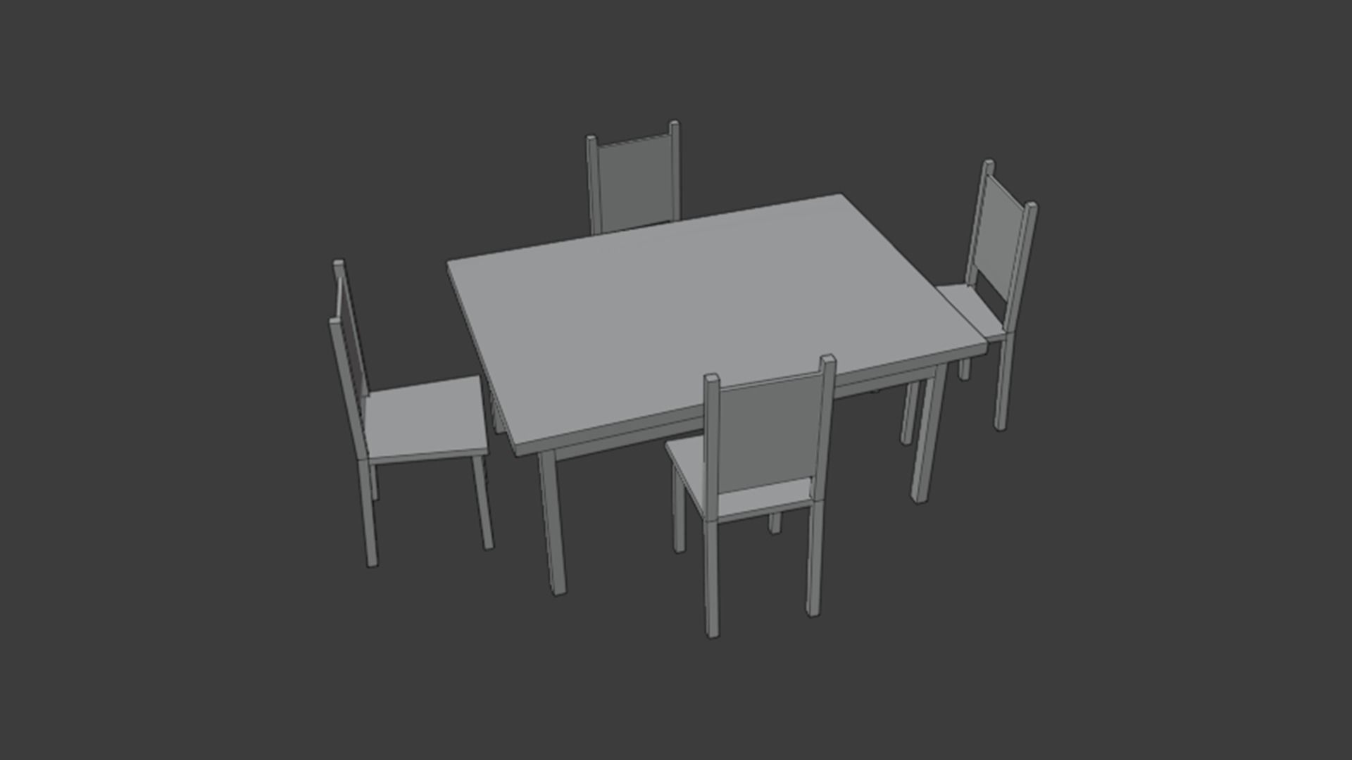 Table and chair Free low-poly 3D model_9