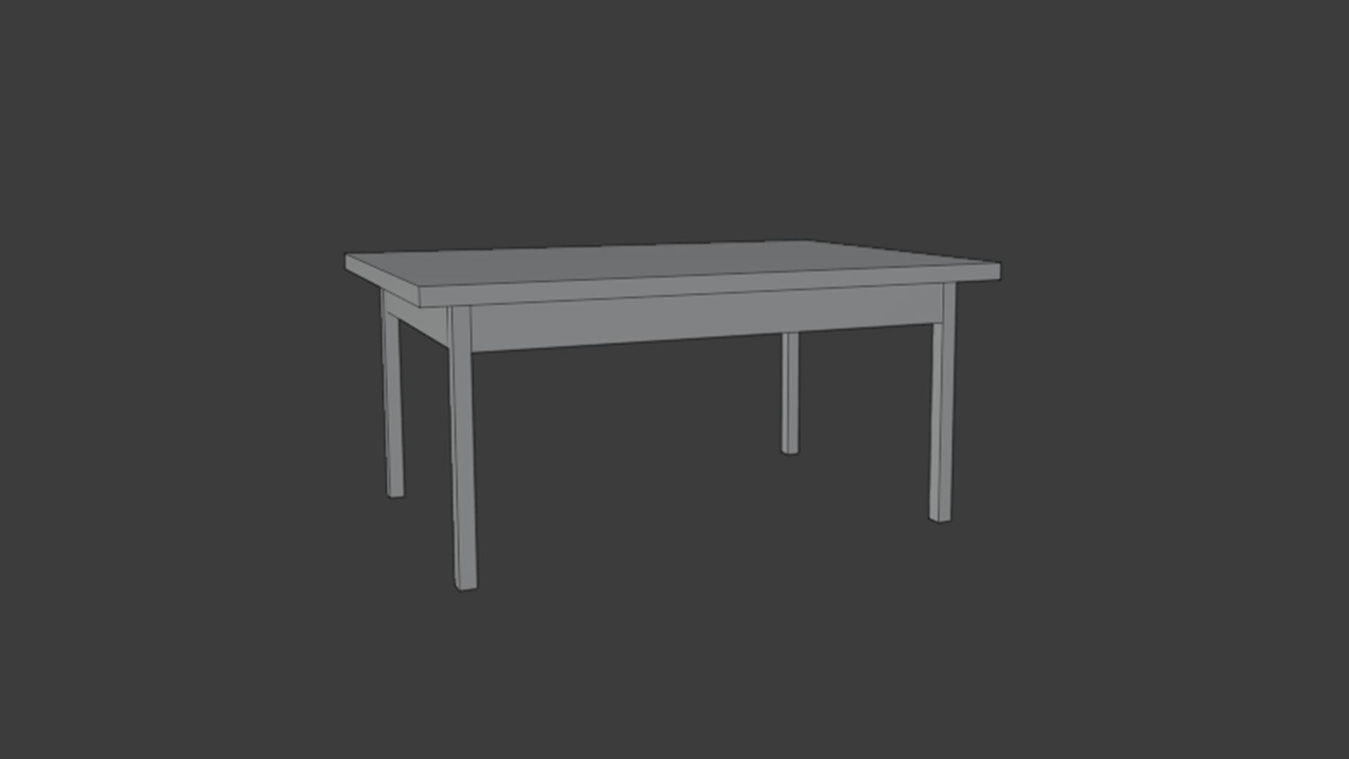 Table and chair Free low-poly 3D model_7