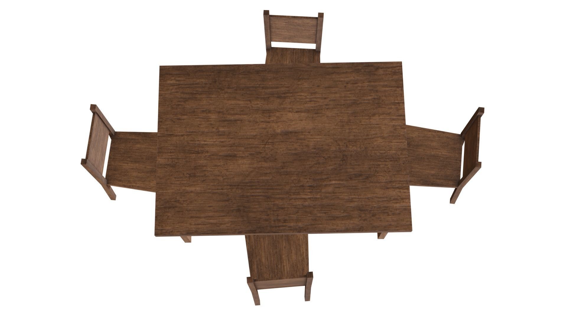 Table and chair Free low-poly 3D model_3