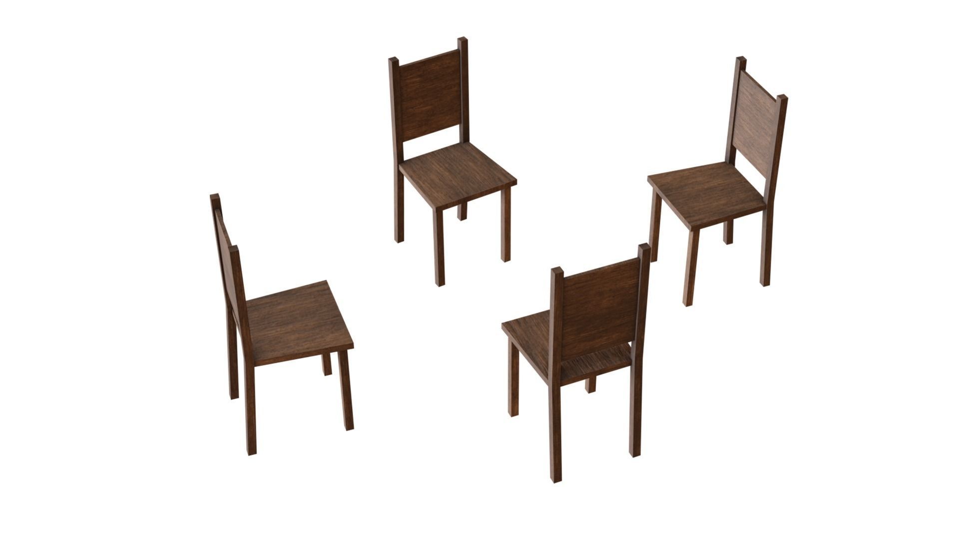 Table and chair Free low-poly 3D model_5