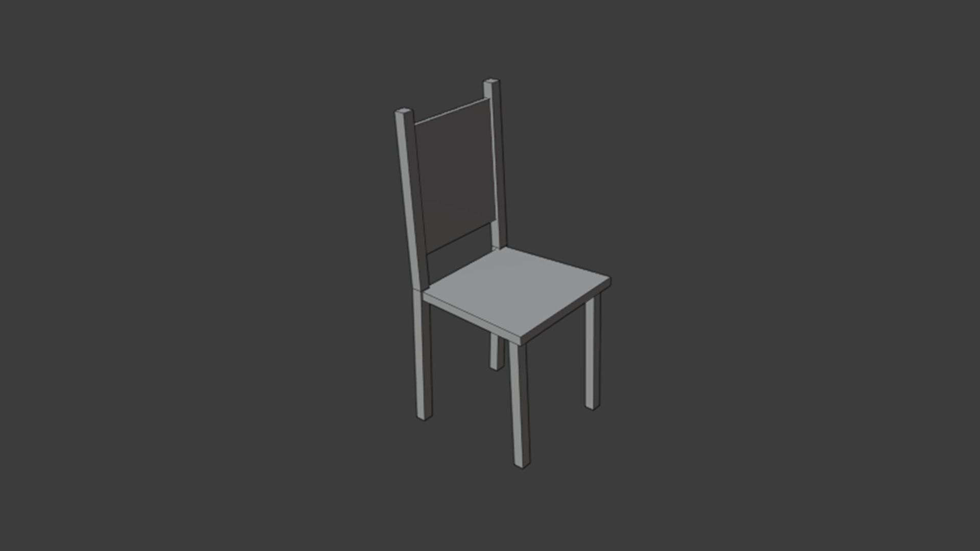 Table and chair Free low-poly 3D model_8