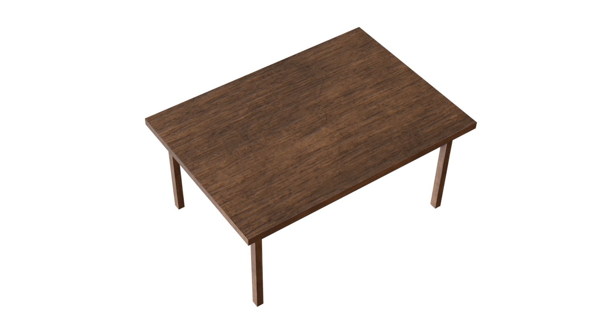 Table and chair Free low-poly 3D model_4