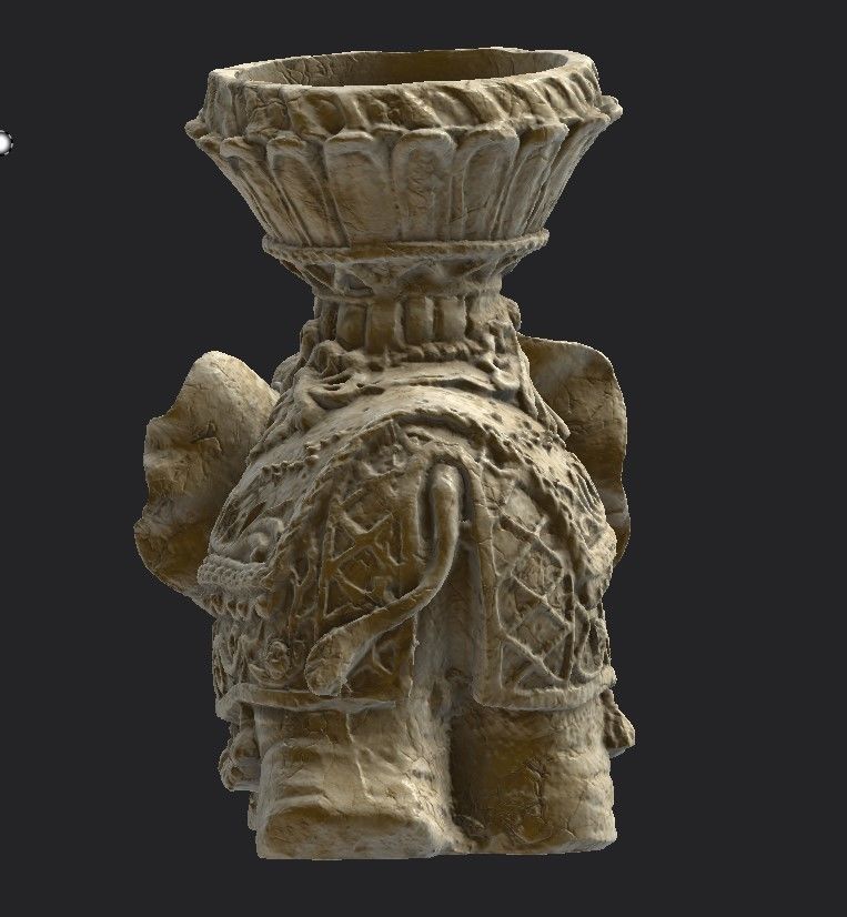 Indian Elephant Low-poly 3D model_12