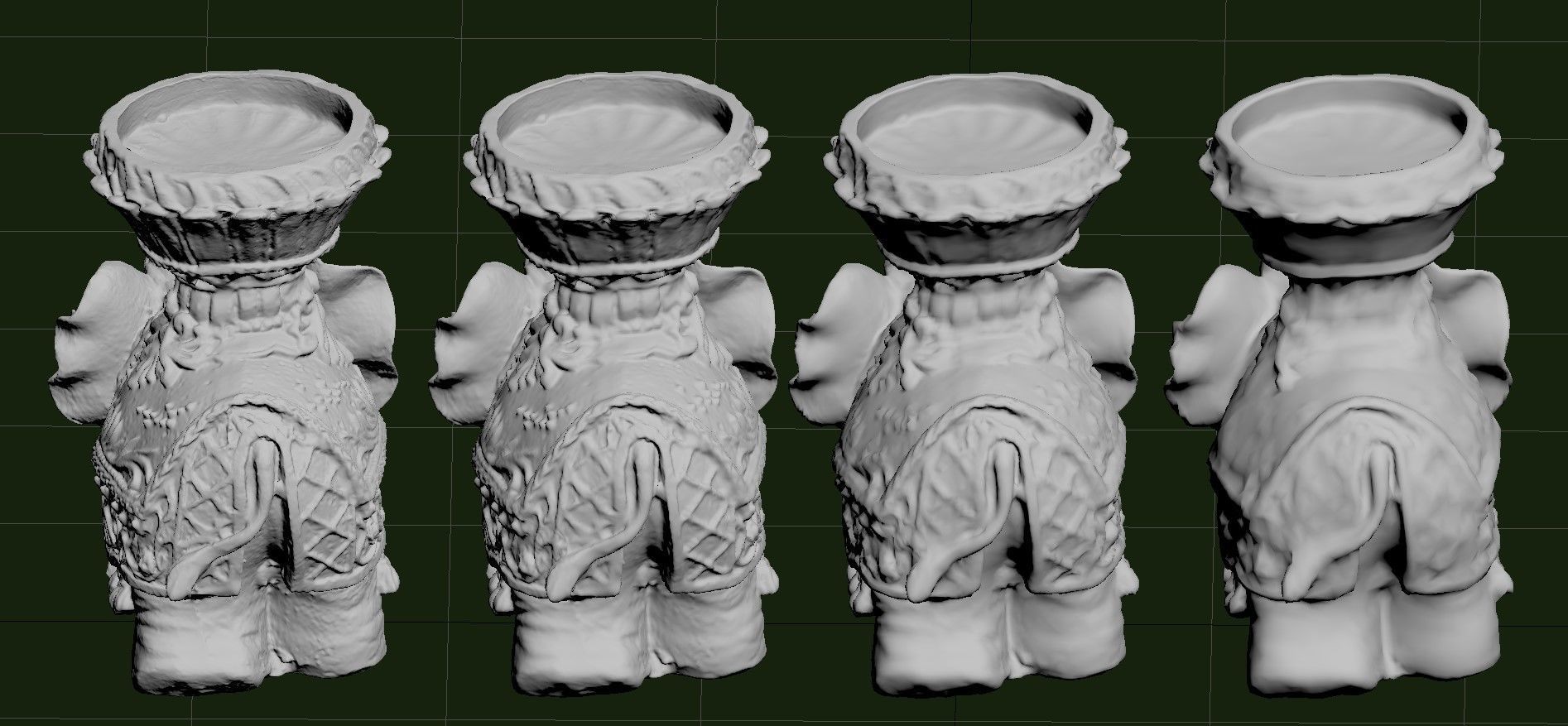 Indian Elephant Low-poly 3D model_38