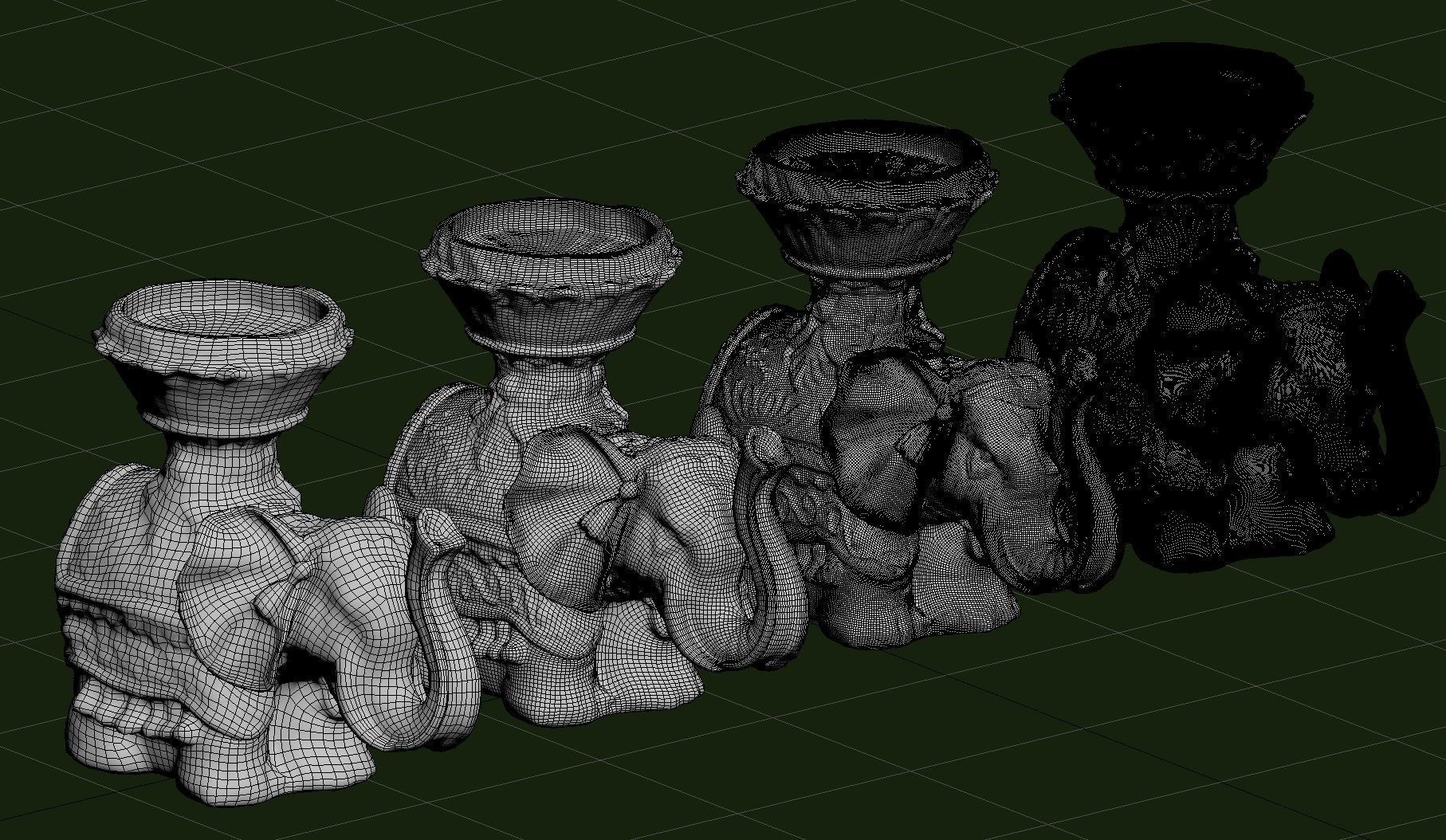 Indian Elephant Low-poly 3D model_20