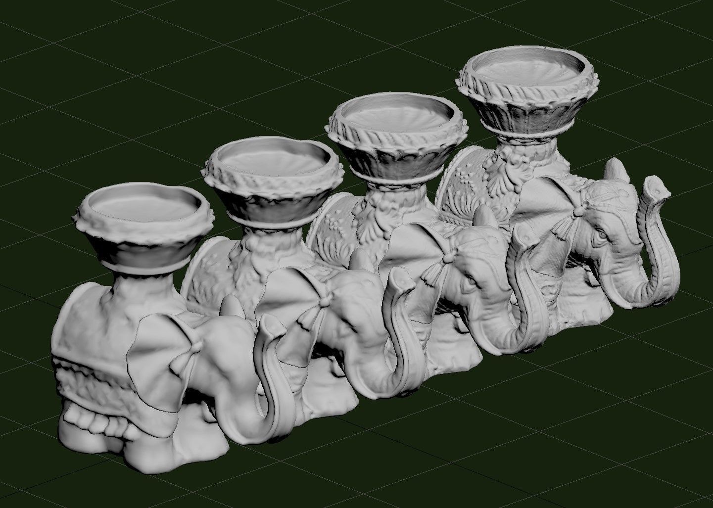 Indian Elephant Low-poly 3D model_39