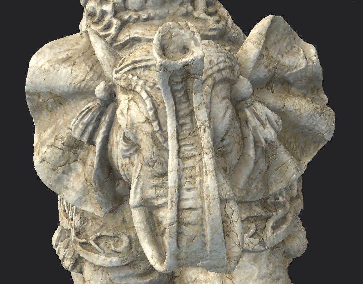 Indian Elephant Low-poly 3D model_16