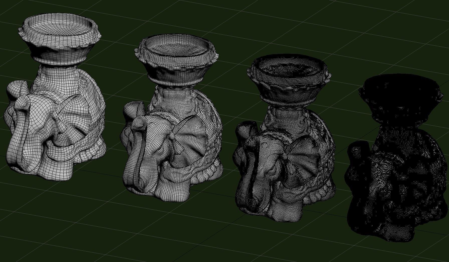 Indian Elephant Low-poly 3D model_21