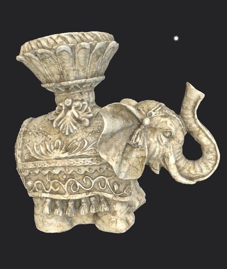 Indian Elephant Low-poly 3D model_3