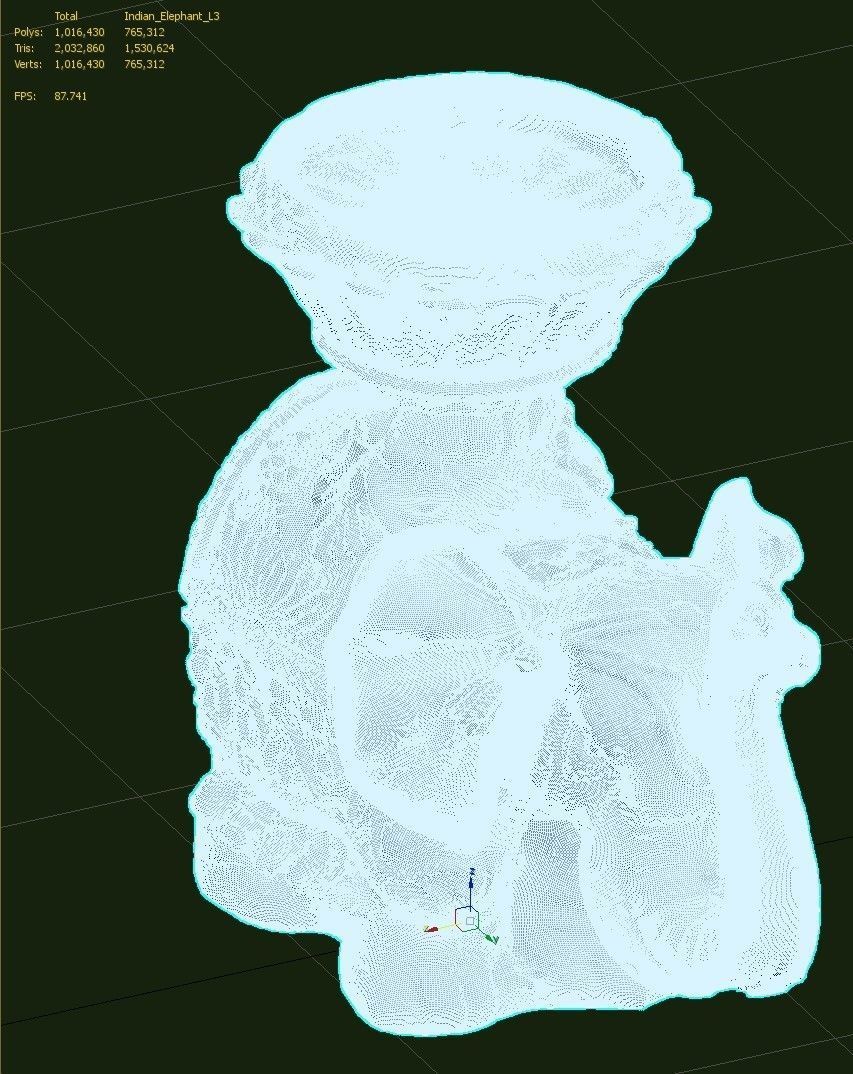 Indian Elephant Low-poly 3D model_28