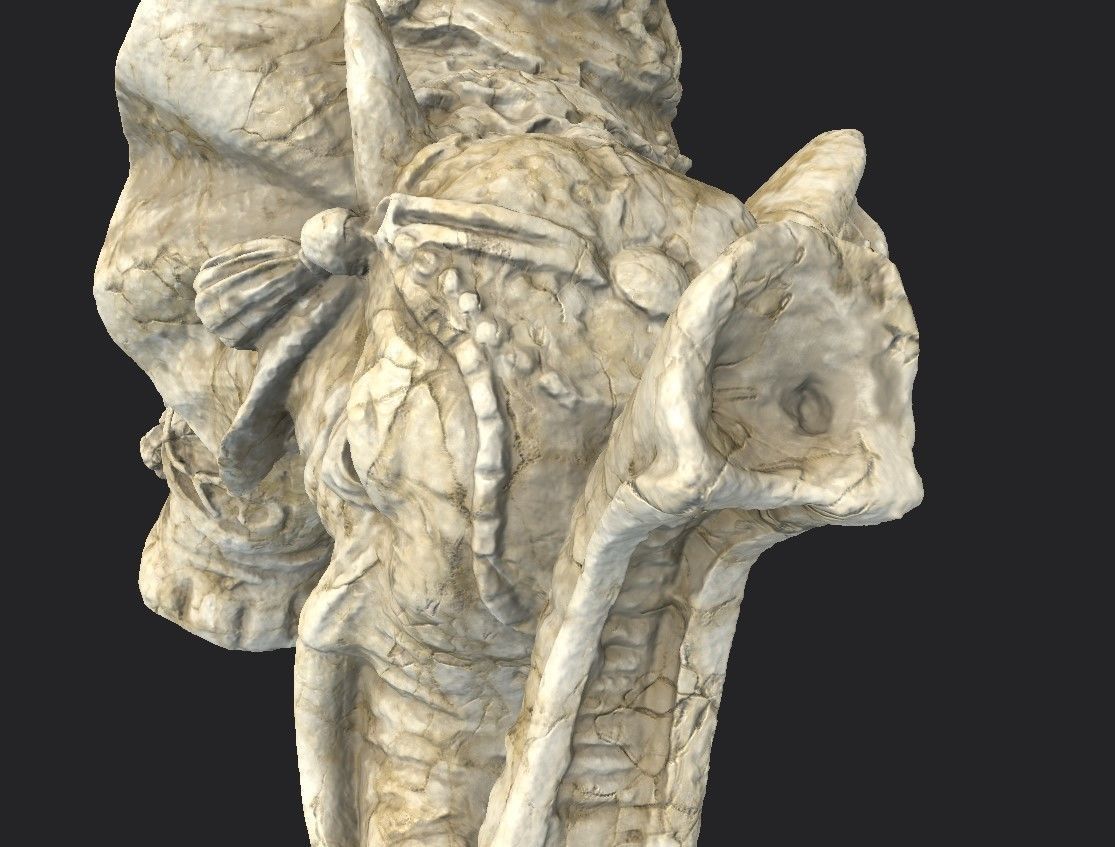 Indian Elephant Low-poly 3D model_7