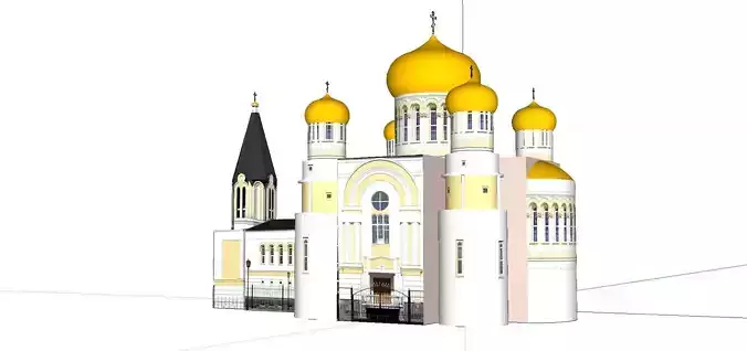 Architecture-Religion-God-Culture-Temple-024 church with two golden domes