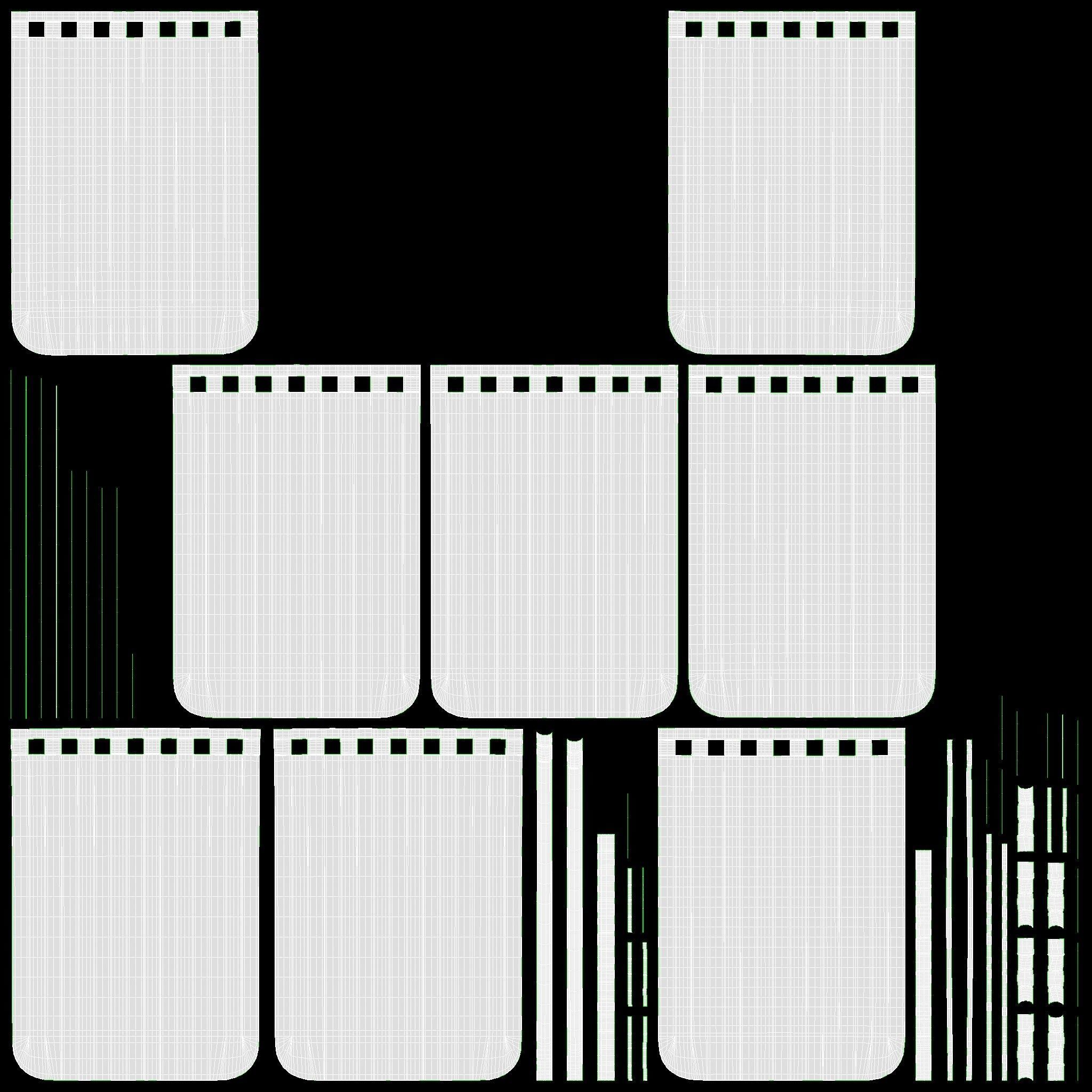 Notebook pad with spiral 04 opened 3D model_15