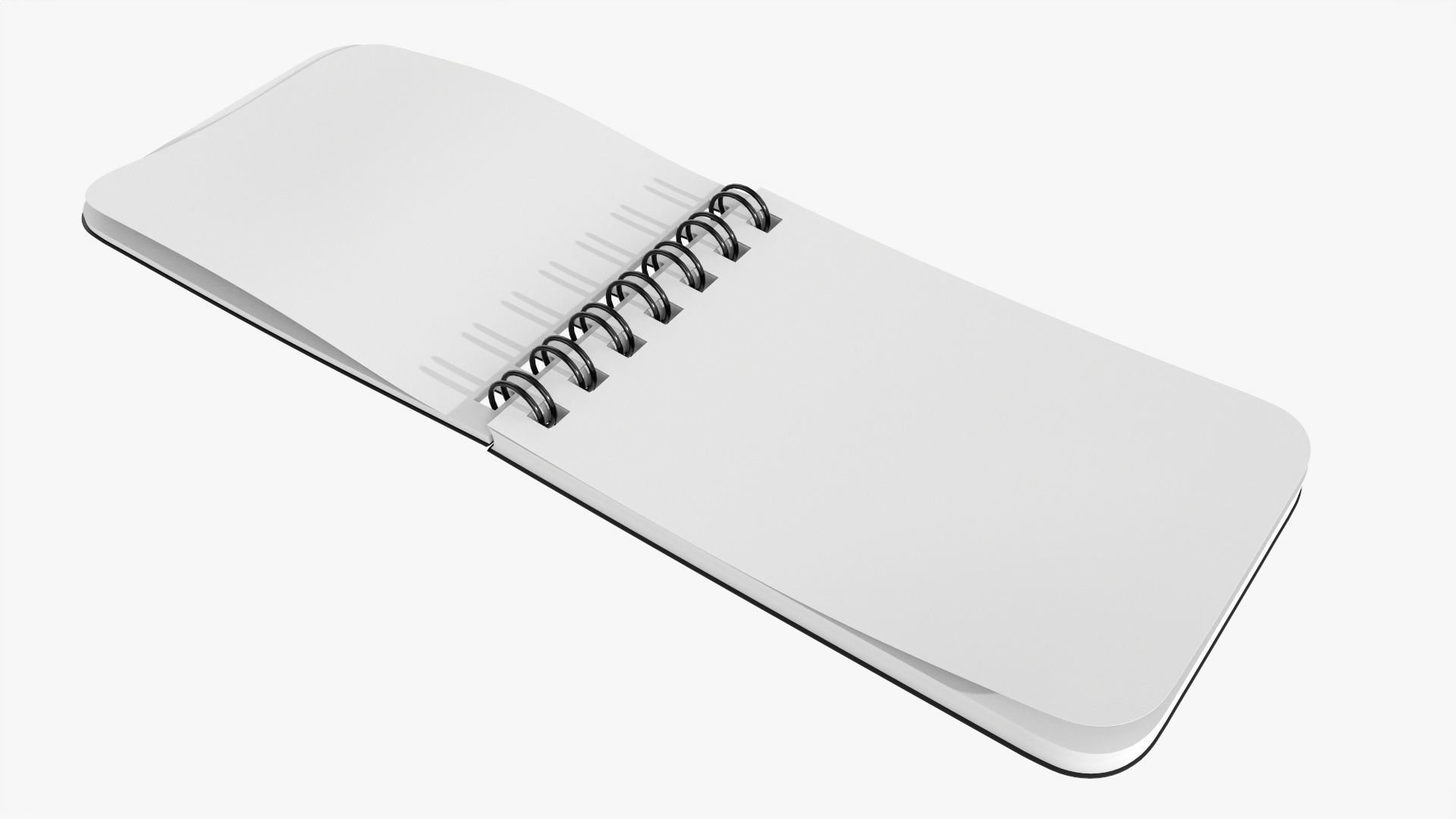 Notebook pad with spiral 04 opened 3D model_1