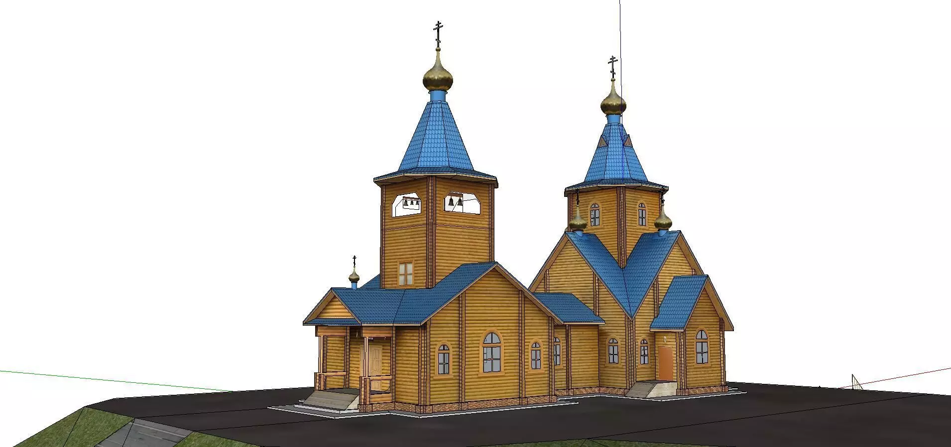 Architecture-Religion-God-Culture-Temple-026 church on hill 3D model_0