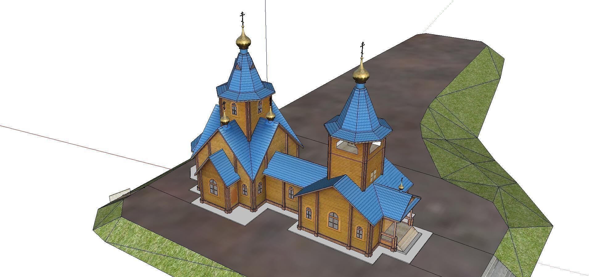 Architecture-Religion-God-Culture-Temple-026 church on hill 3D model_1