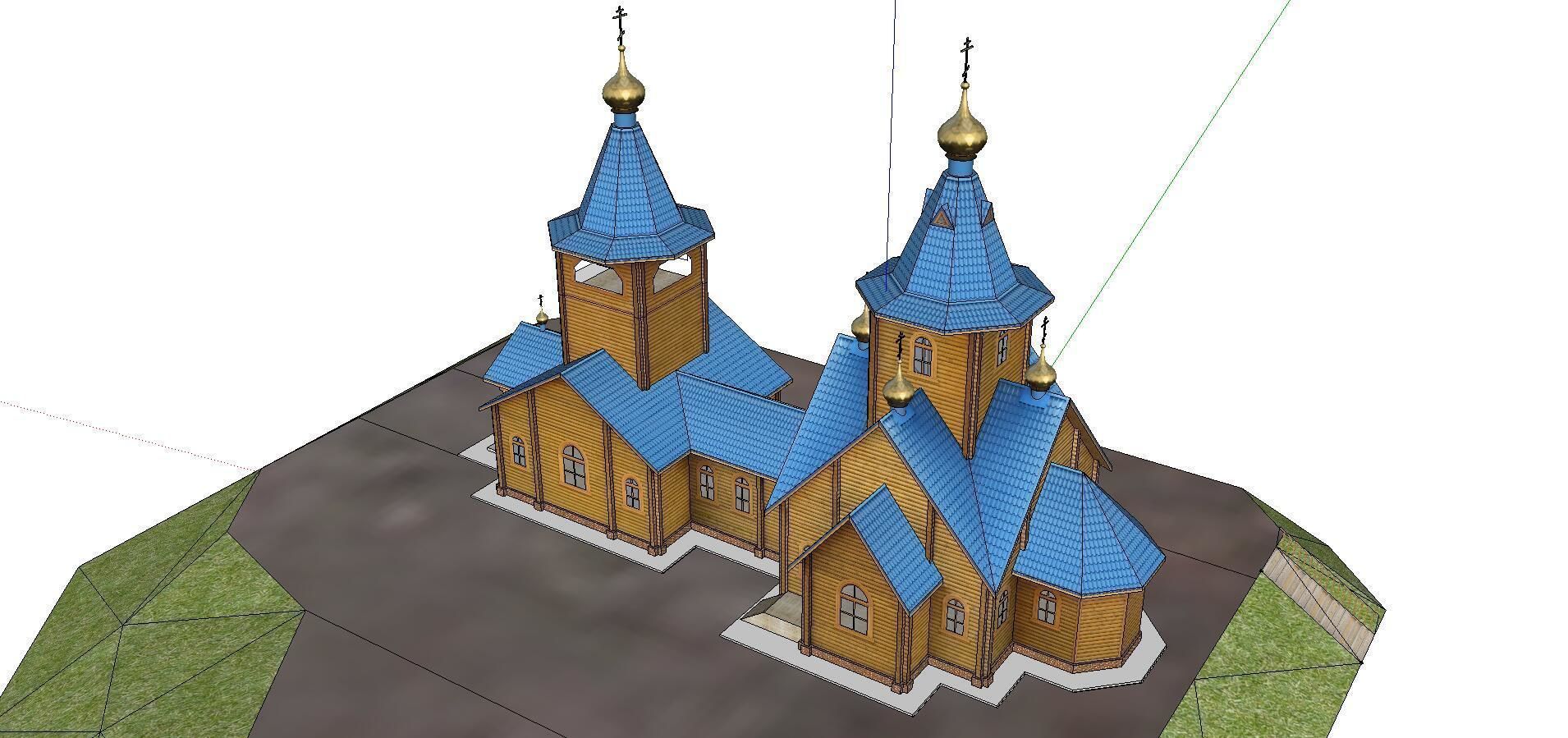 Architecture-Religion-God-Culture-Temple-026 church on hill 3D model_3