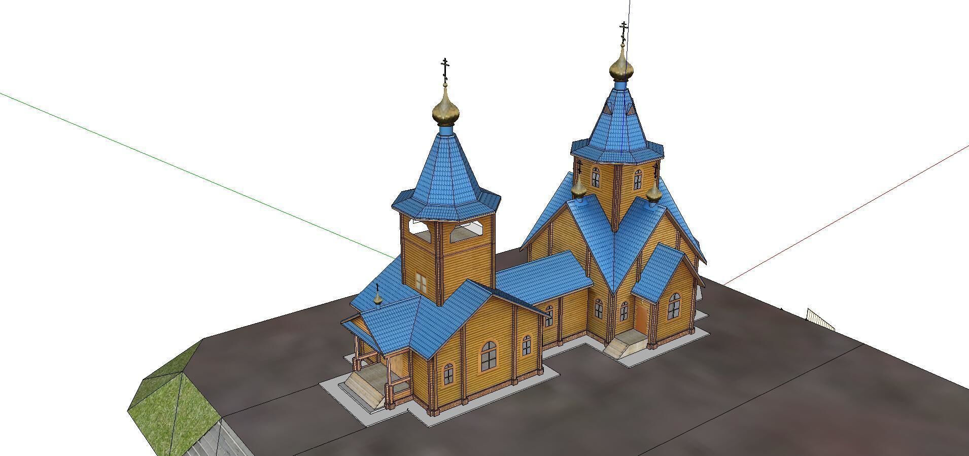 Architecture-Religion-God-Culture-Temple-026 church on hill 3D model_4