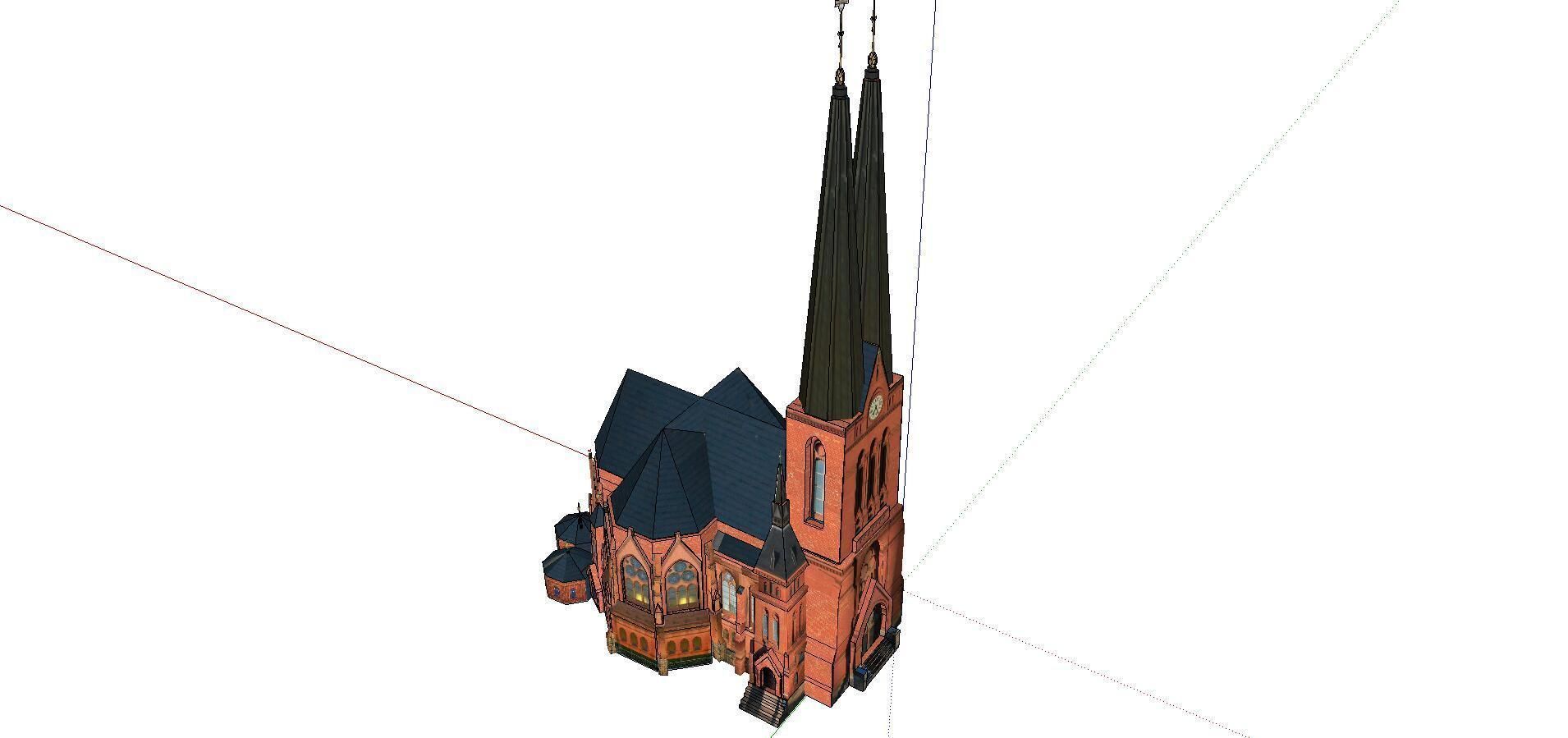 Architecture-Religion-God-Culture-Temple-032 church with two ... 3D model_3