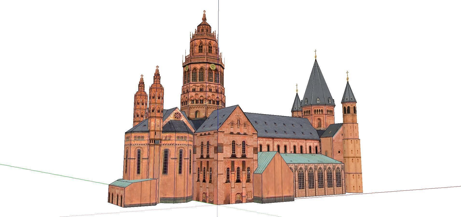 Architecture-Religion-God-Culture-Temple-044 church with spir... 3D model_2